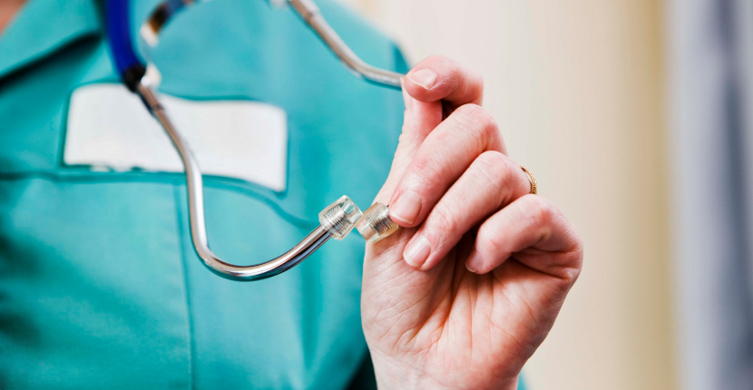 nurse holding a stethescope